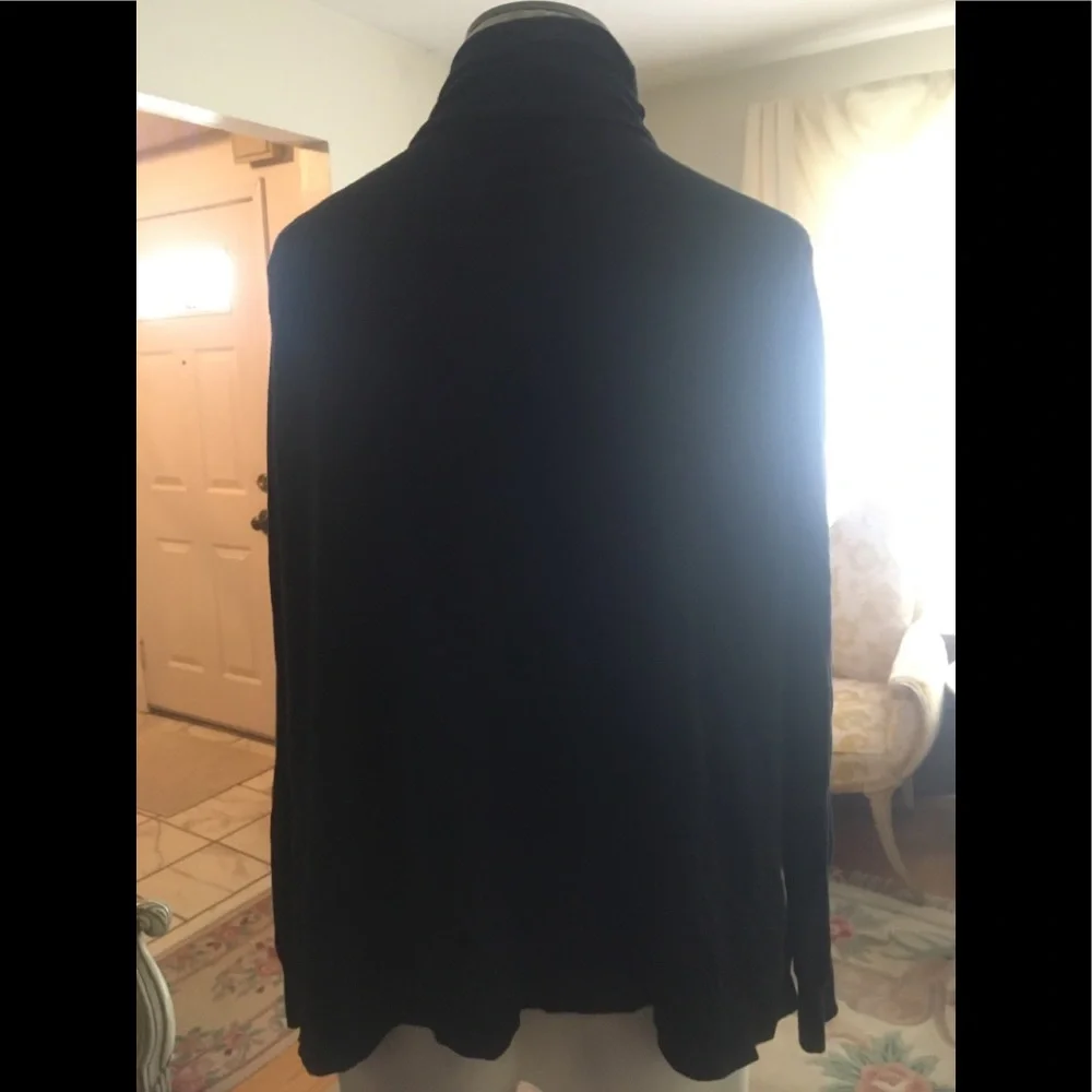DKNYC black waterfall open front cardigan size L/XL ex condition. C:189-5/20/26